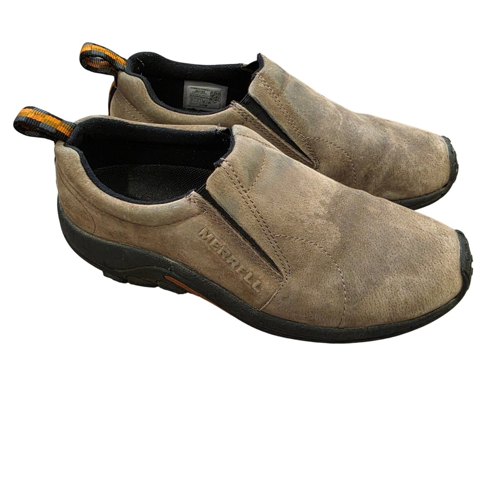 Merrell Jungle Moc Womens 8.5 Taupe Suede Leather Slip On Hiking Shoes J60788
